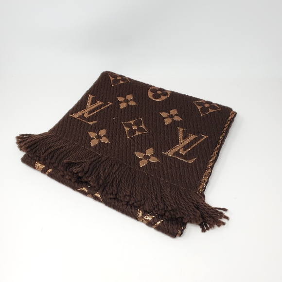Louis Vuitton Logomania Shine Brown Monogram Scarf - Picture 3 of 13
